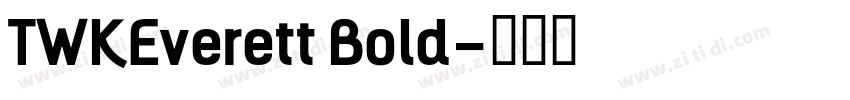 TWKEverett Bold字体转换